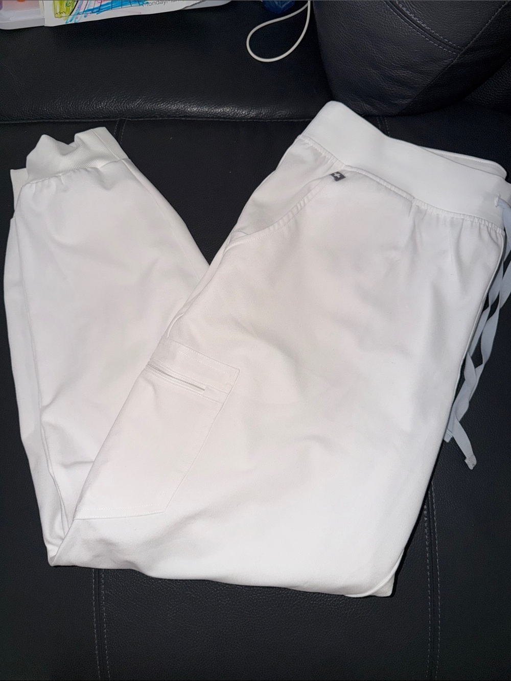 FIGS Technical White Jogger Sweatpants